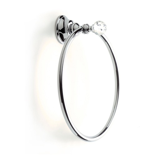 Towel Ring, StilHaus SL07, Chrome or Gold Towel Ring with Crystal SL07